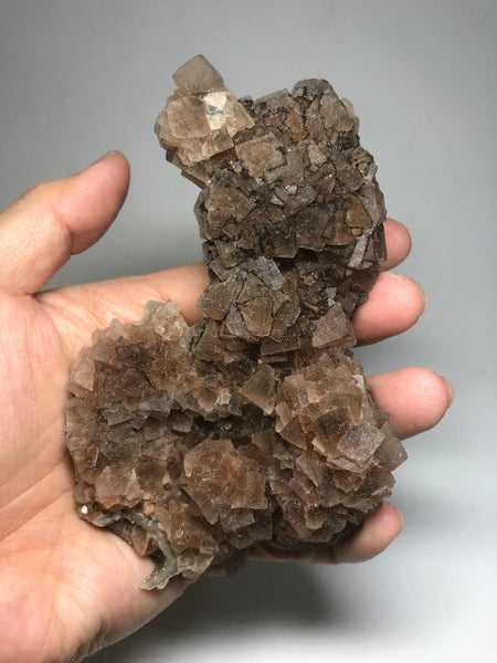 Translucent Pink Cubic Fluorite Raw Crystals 364g