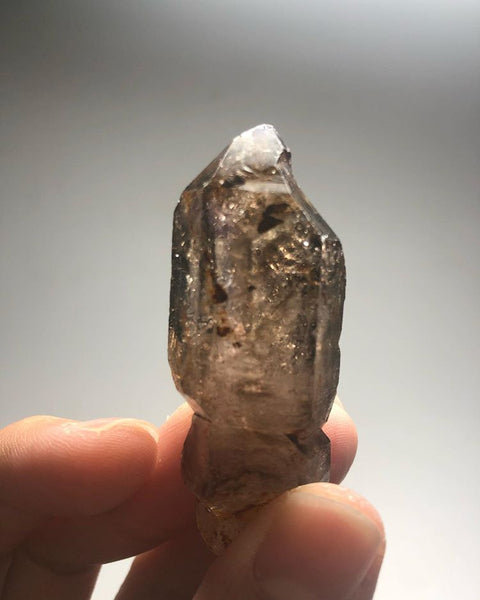 Smoky Amethyst with Red Hematite Scepter Raw Crystals 36g