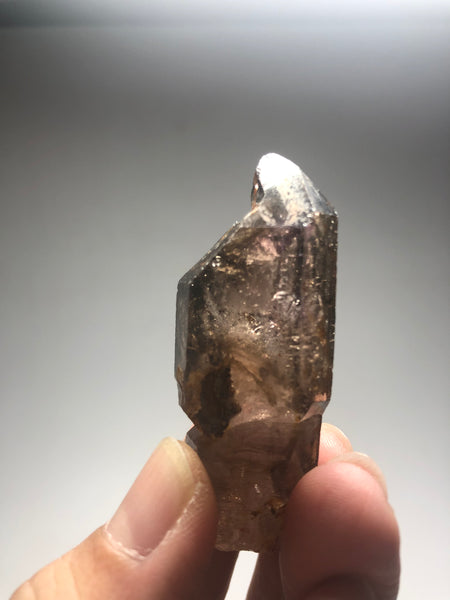 Smoky Amethyst with Red Hematite Scepter Raw Crystals 36g