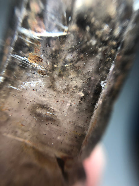 Smoky Amethyst with Red Hematite Scepter Raw Crystals 36g