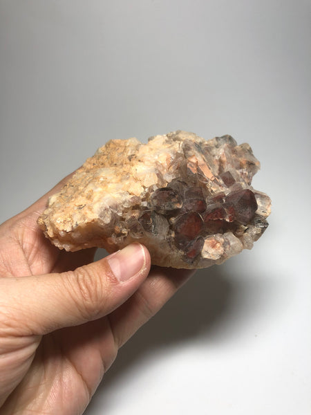 Red Hematite Phantom Quartz With Black Goethite 378g