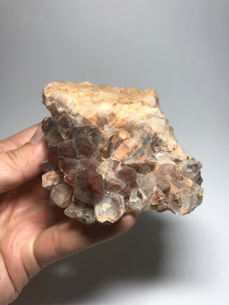 Red Hematite Phantom Quartz With Black Goethite 378g