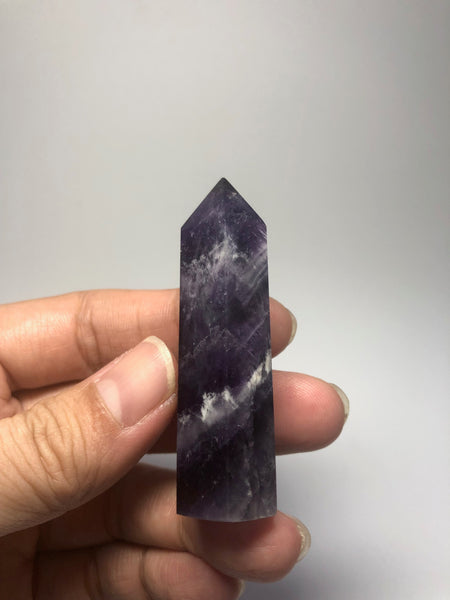 Chevron Amethyst Crystal Point 39g