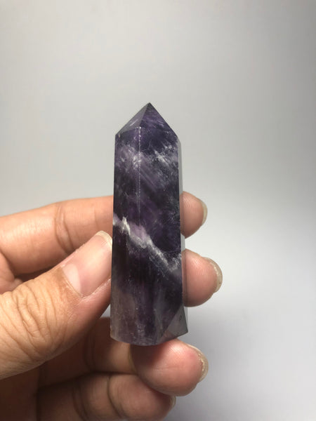 Chevron Amethyst Crystal Point 39g