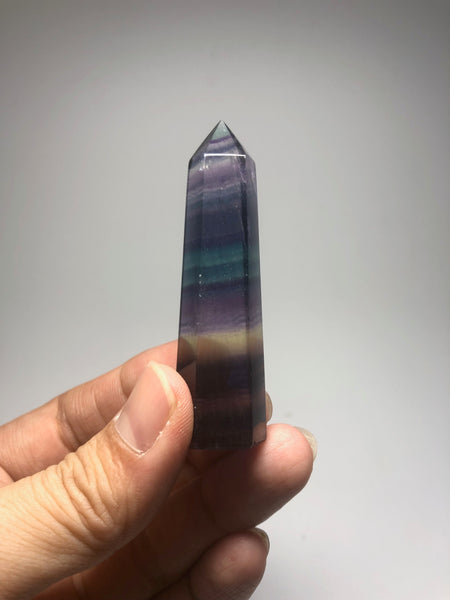 Rainbow Fluorite Crystal Point 39g