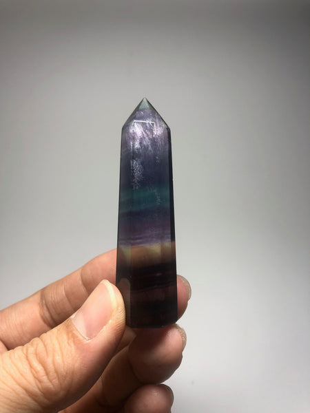 Rainbow Fluorite Crystal Point 39g
