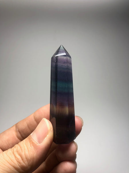 Rainbow Fluorite Crystal Point 39g