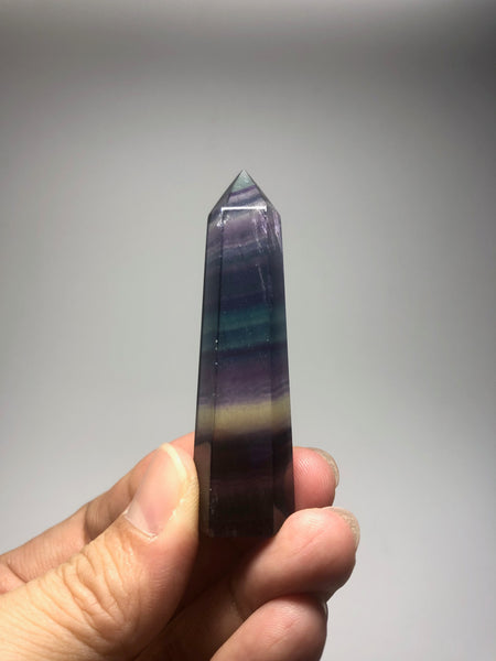 Rainbow Fluorite Crystal Point 39g