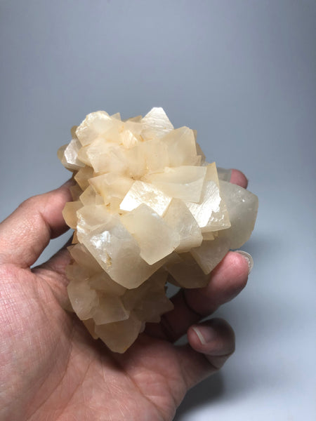 Rare White Triangle Calcite 427g