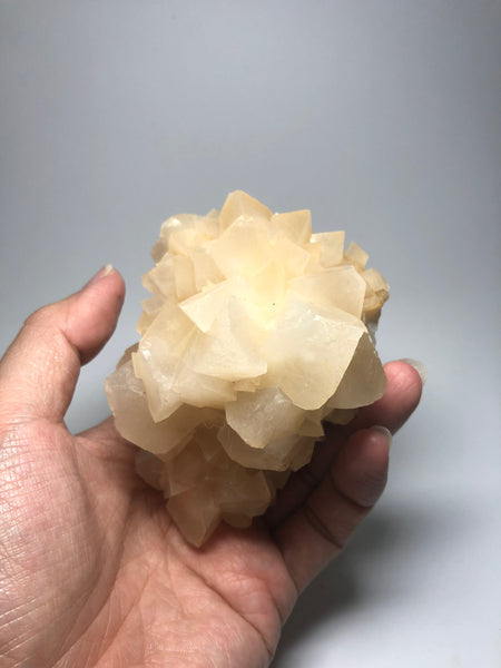 Rare White Triangle Calcite 427g
