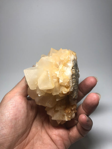 Rare White Triangle Calcite 427g
