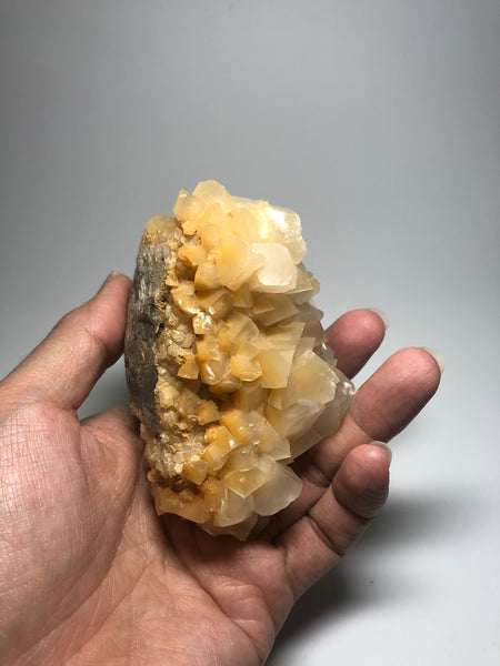 Rare White Triangle Calcite 427g