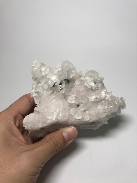 Calcite on Quartz with Galena 429g