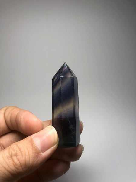 Rainbow Fluorite Crystal Point 42g