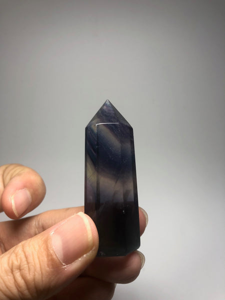 Rainbow Fluorite Crystal Point 42g