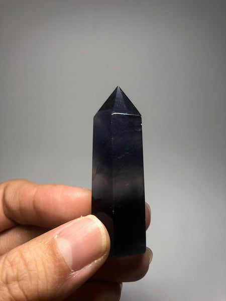 Rainbow Fluorite Crystal Point 42g