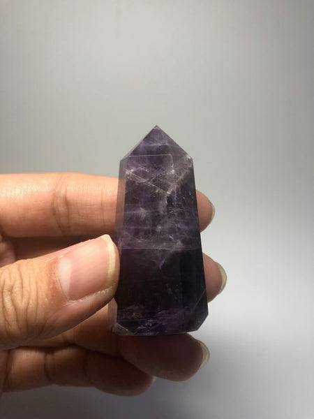 Chevron Amethyst Crystal Point 44g
