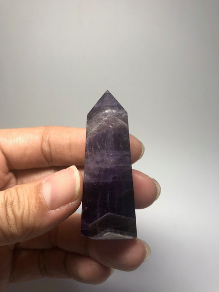 Chevron Amethyst Crystal Point 44g