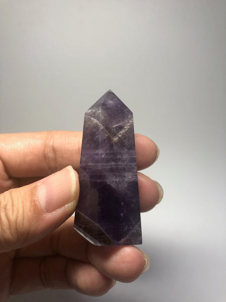 Chevron Amethyst Crystal Point 44g