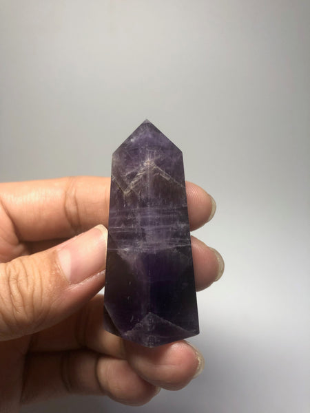 Chevron Amethyst Crystal Point 44g