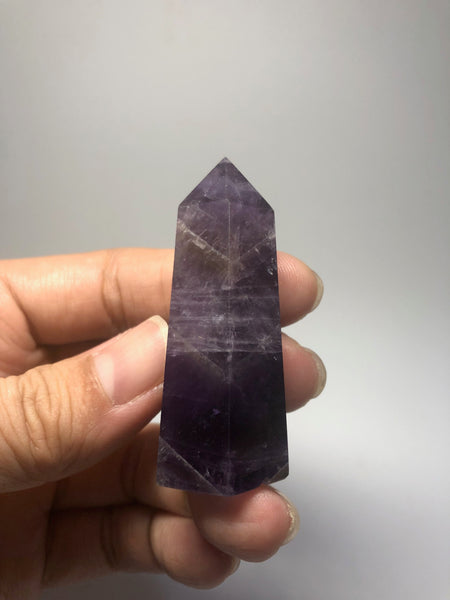 Chevron Amethyst Crystal Point 44g
