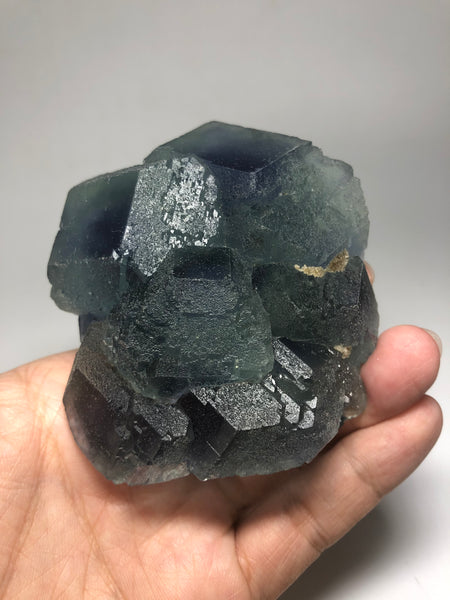 Green Blue Translucent Trapezoidal Fluorite Raw Crystals 472.5g