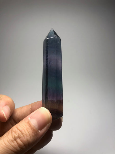 Rainbow Fluorite Crystal Point 47g