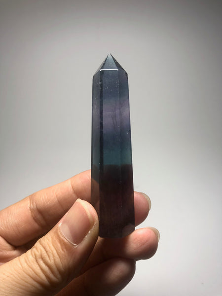 Rainbow Fluorite Crystal Point 47g
