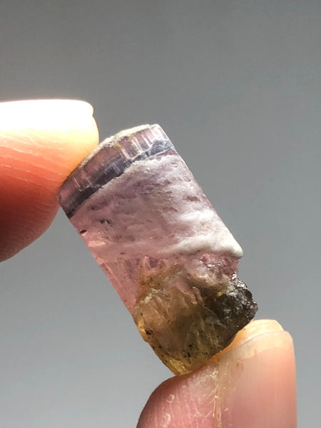 Pink Green Blue Tourmaline Raw Crystals 4g