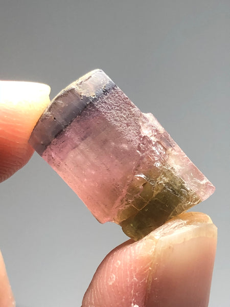 Pink Green Blue Tourmaline Raw Crystals 4g
