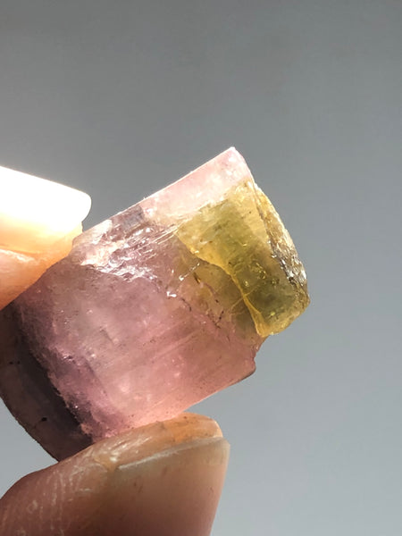 Pink Green Blue Tourmaline Raw Crystals 4g