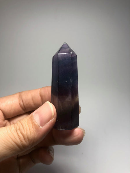 Rainbow Fluorite Crystal Point 51g