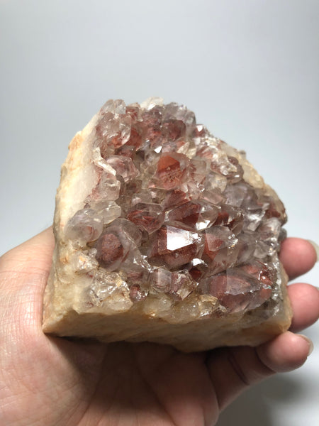 Red Hematite Phantom Quartz With Black Goethite 524g