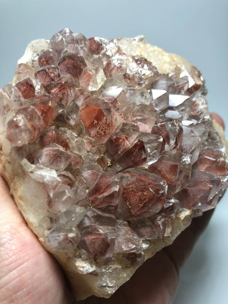 Red Hematite Phantom Quartz With Black Goethite 524g