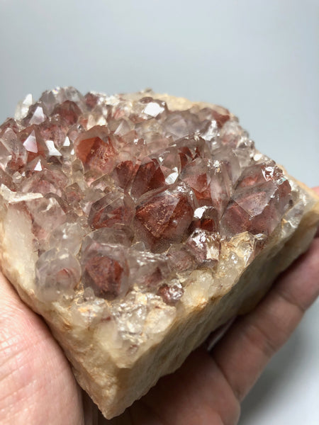Red Hematite Phantom Quartz With Black Goethite 524g