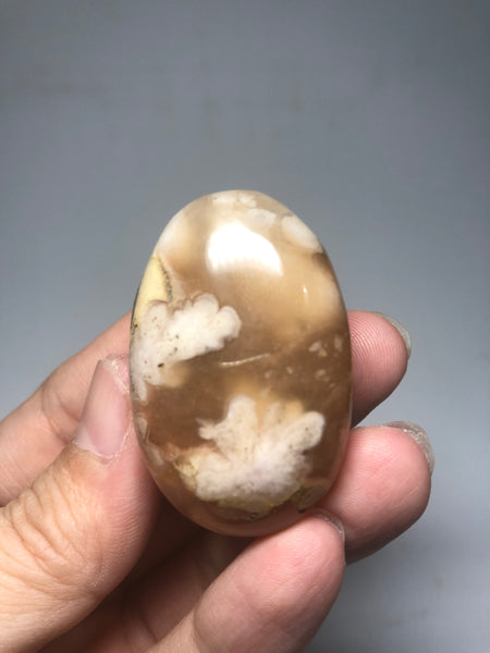 Flower Agate Palm Stones 52g