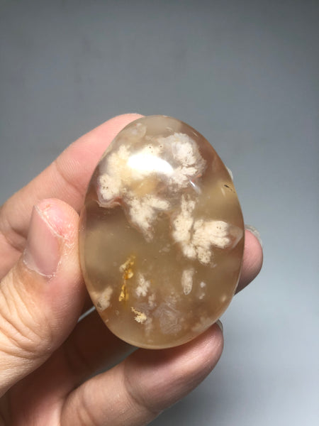 Flower Agate Palm Stones 55g