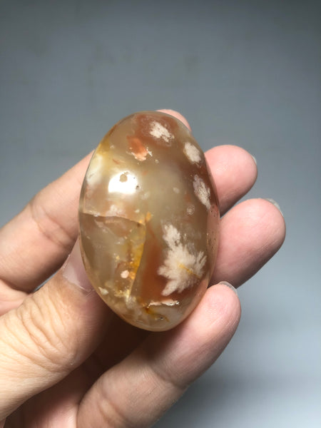 Flower Agate Palm Stones 55g