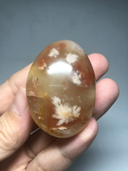 Flower Agate Palm Stones 55g