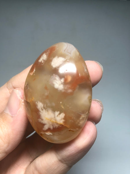 Flower Agate Palm Stones 55g