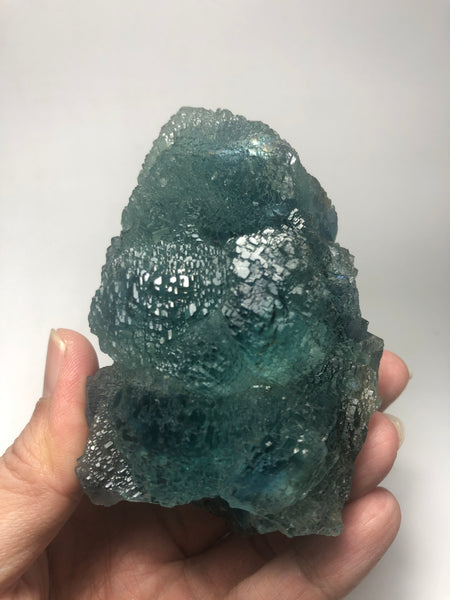 Blue Green Ladder Step Fluorite Raw Crystals 577g