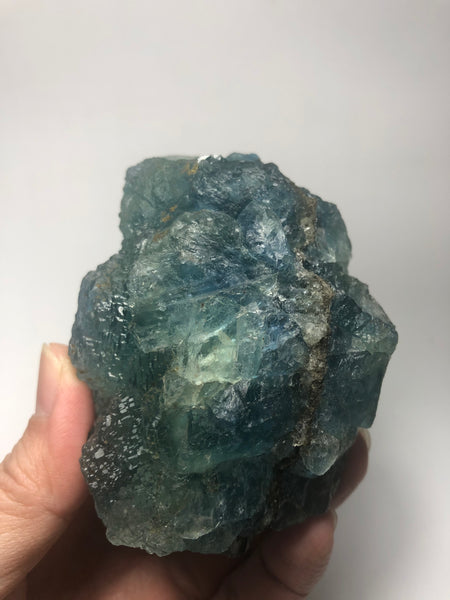 Blue Green Ladder Step Fluorite Raw Crystals 577g
