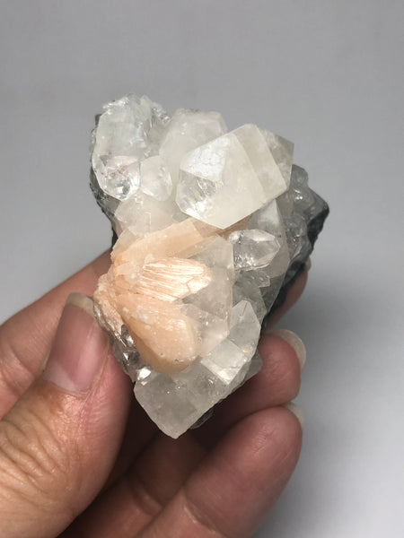 Apophyllite with Stilbite Raw Crystals 57g