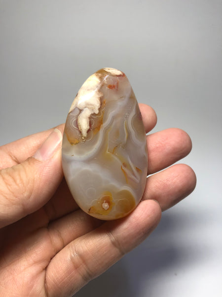 Flower Agate Palm Stones 61g