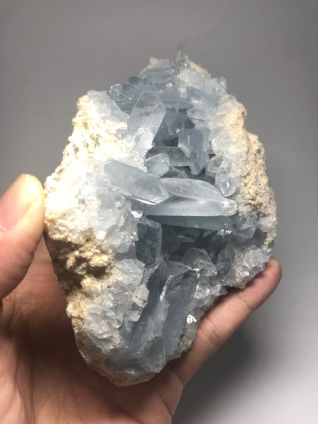 Blue Celestite Clusters Raw Crystals 687g