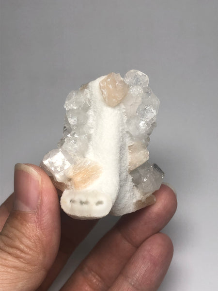Apophyllite with Stilbite and Mesolite Raw Crystals 68g