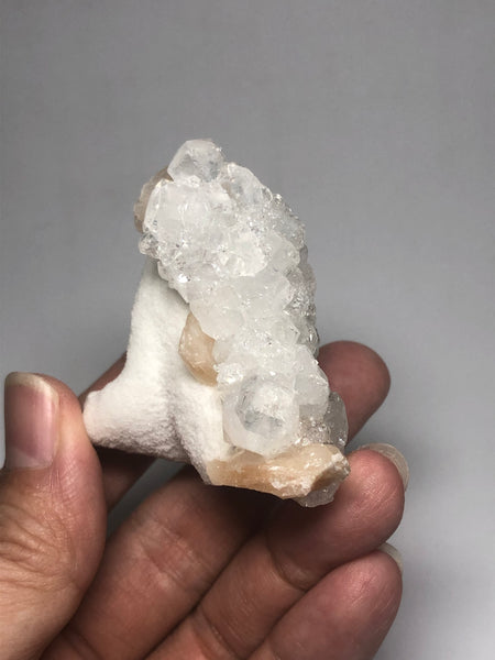 Apophyllite with Stilbite and Mesolite Raw Crystals 68g