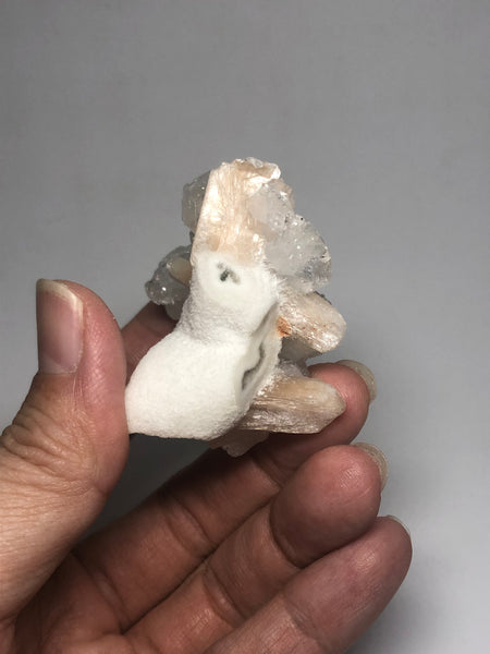 Apophyllite with Stilbite and Mesolite Raw Crystals 68g