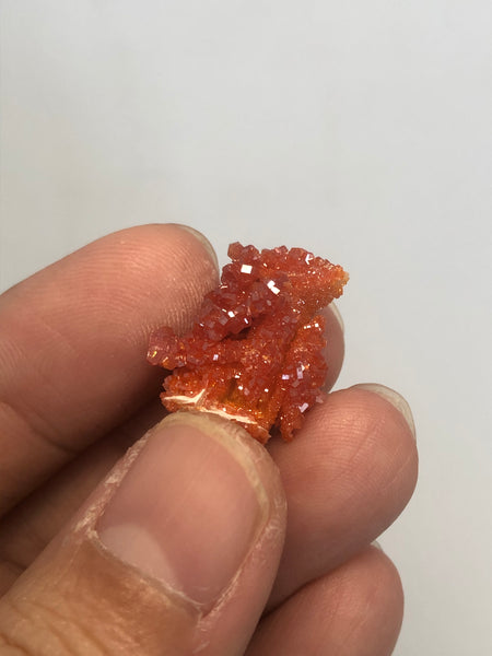 Vanadinite on Barite Raw Crystals 6g