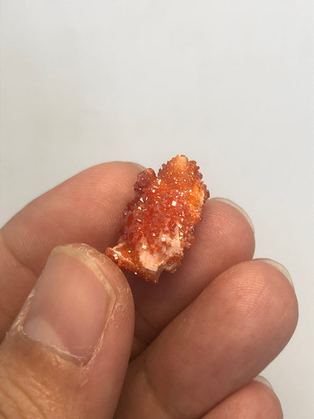 Vanadinite on Barite Raw Crystals 6g